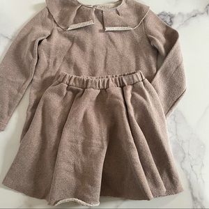 Latte e Biscotti Purple Gold Shimmer Skirt Set Size 4T